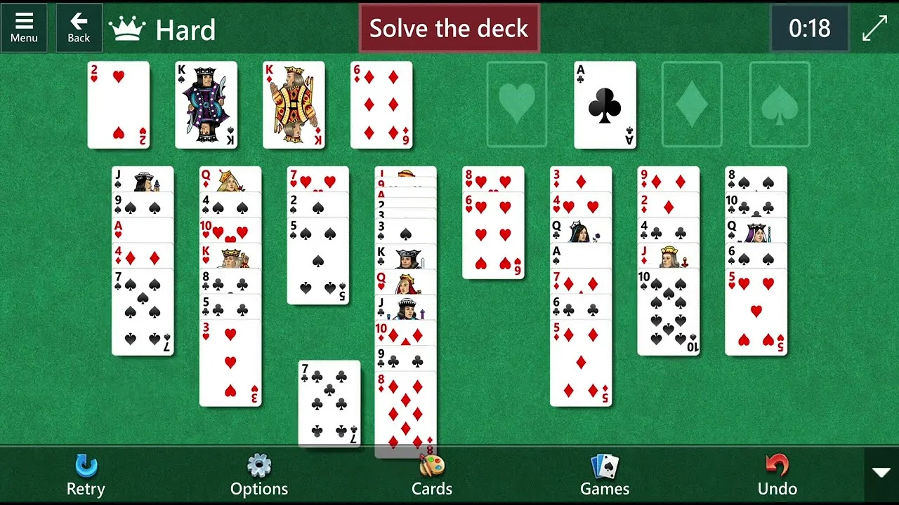 Free golf solitaire
